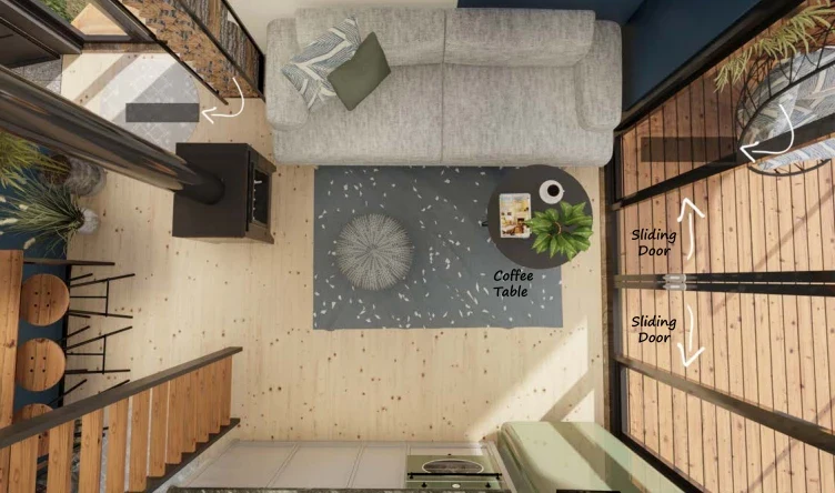 164-TRM Modern Eco-Friendly Wooden Kit Home With Bedroom, Bathroom & Kitchen (468 sq ft) - Image 3