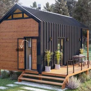 164-TRM Modern Eco-Friendly Wooden Kit Home With Bedroom, Bathroom & Kitchen (468 sq ft)